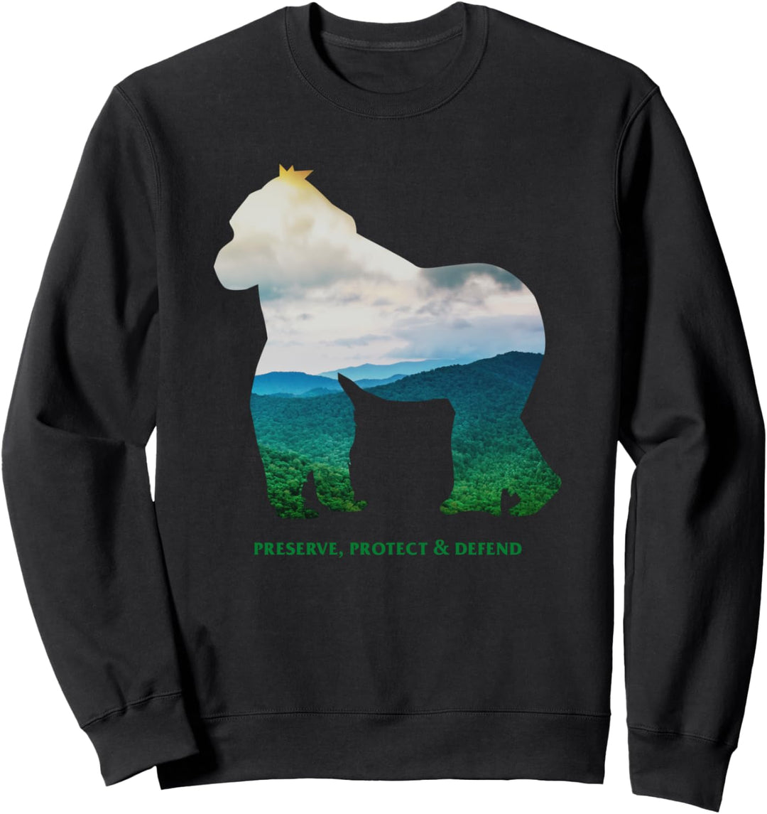 Preserve Protect Defend Klimaschutz Umweltschutz Gorilla Sweatshirt
