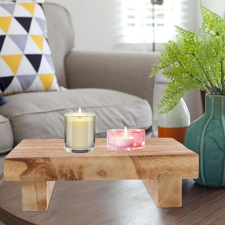 Tritthocker aus Holz, kleiner Nachttisch, Holzhocker, Pflanzenständer, Basis für die Dekoration zu H