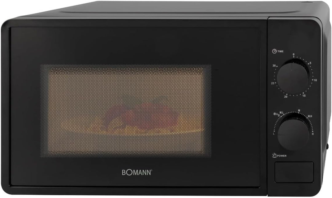 Bomann® Mikrowelle | 700 Watt | 6 Stufen | 20 Liter Garraum | 360° Drehteller | Timer mit Endsignal