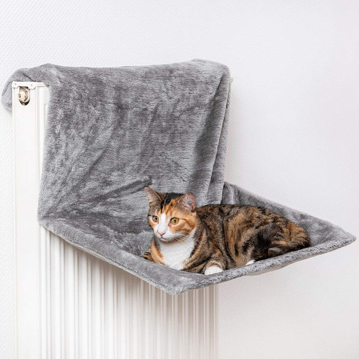 CanadianCat Company | XXL Hammock | Liegemulde BZW. Heizungsliege für Grosse Katzen | Silber Hellgra