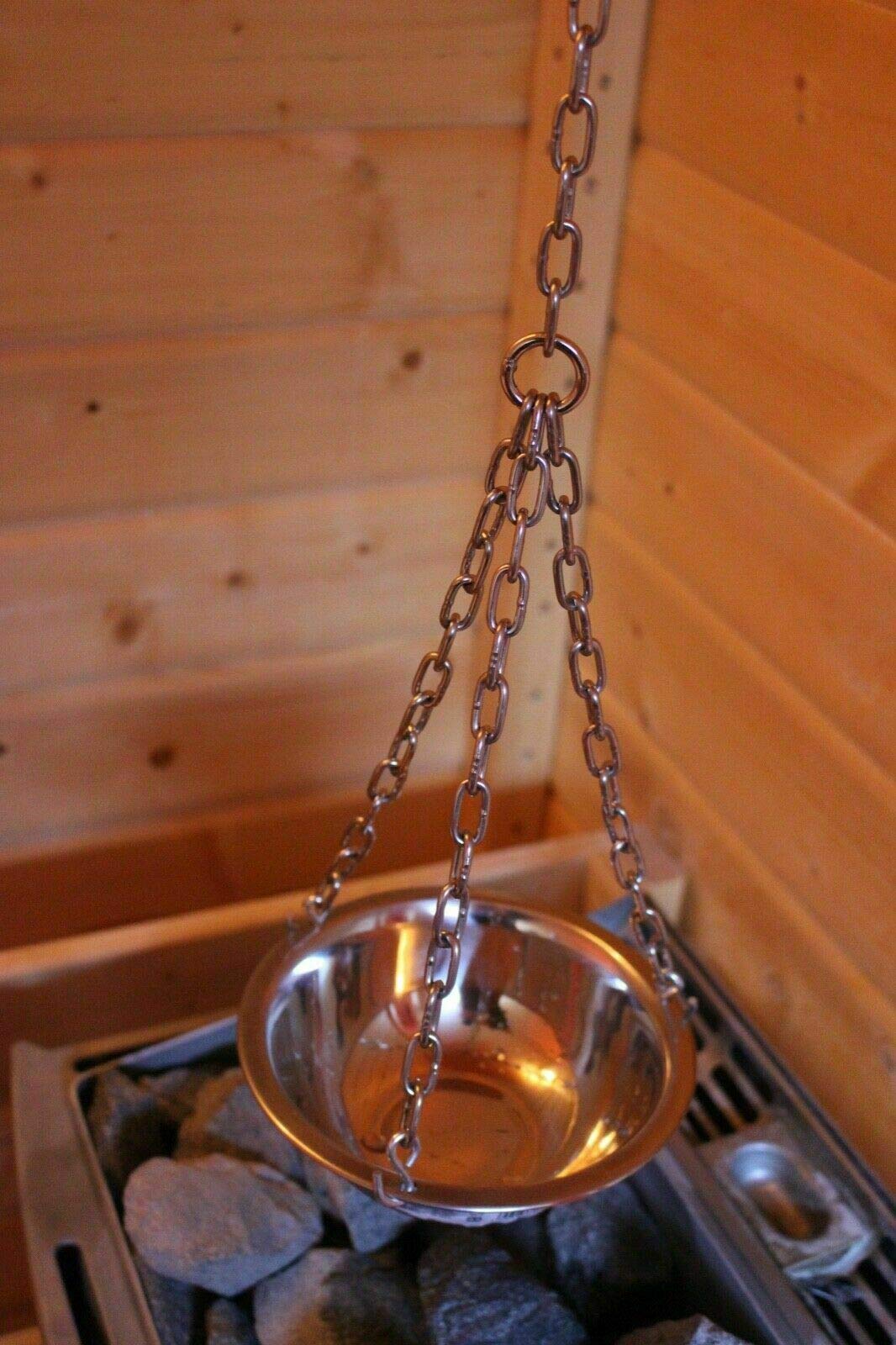 Sauna Verdampferschale Kräutertopf Edelstahl für Sauna und Spa Aroma Aufguss - 16cm, Muster: Saunasc