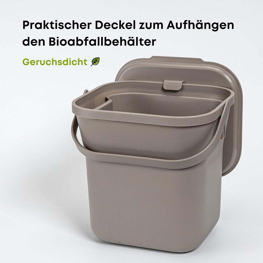 Urbalive Design Biomülleimer Küche 8L mit herausnehmbarem Sieb - Komposteimer Küche mit Deckel - Kle