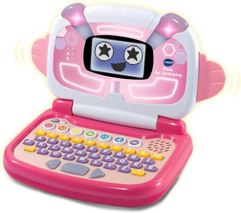 VTech 80-615154 Pixel, pink Lebensmittel & Getränke Lernlaptop, bunt, Medium