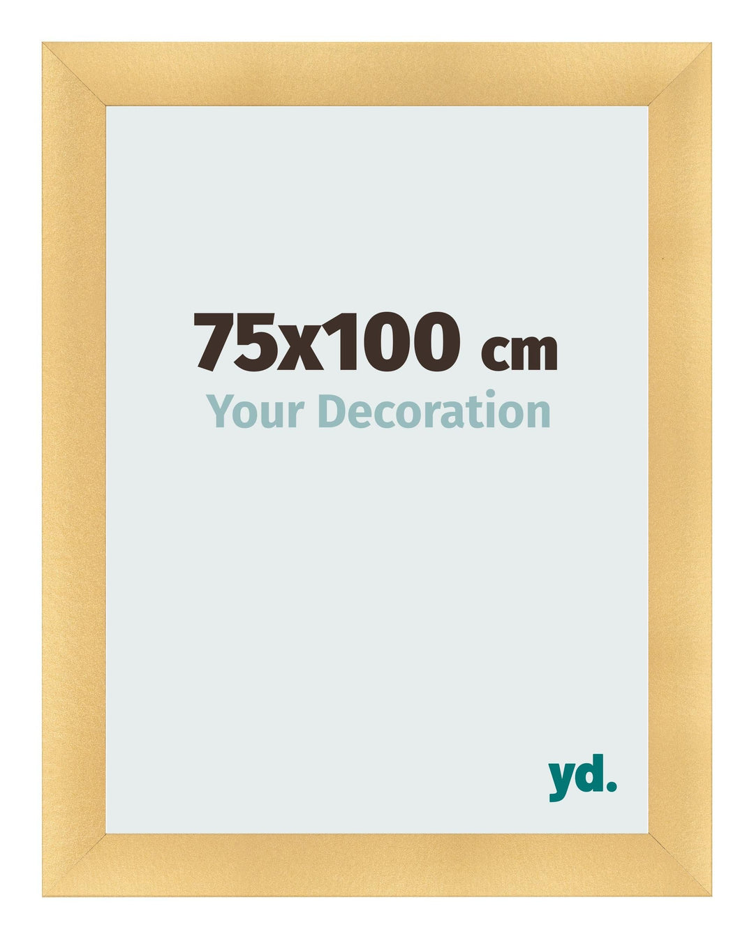 yd. Your Decoration - Bilderrahmen 75x100 cm - Gold Matt - Bilderrahmen aus MDF mit Acrylglas - Anti