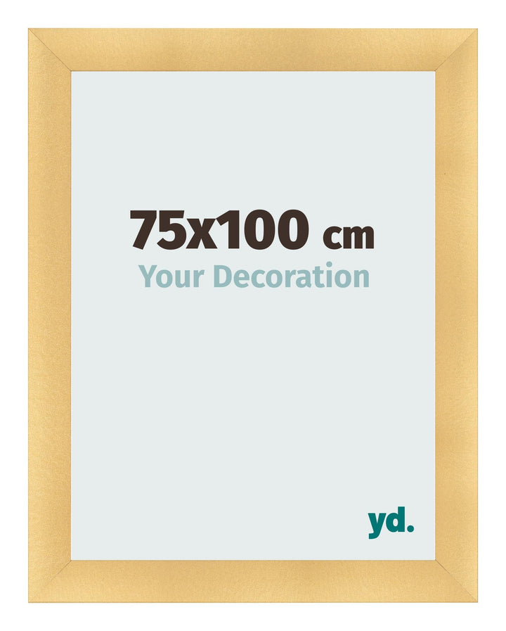 yd. Your Decoration - Bilderrahmen 75x100 cm - Gold Matt - Bilderrahmen aus MDF mit Acrylglas - Anti