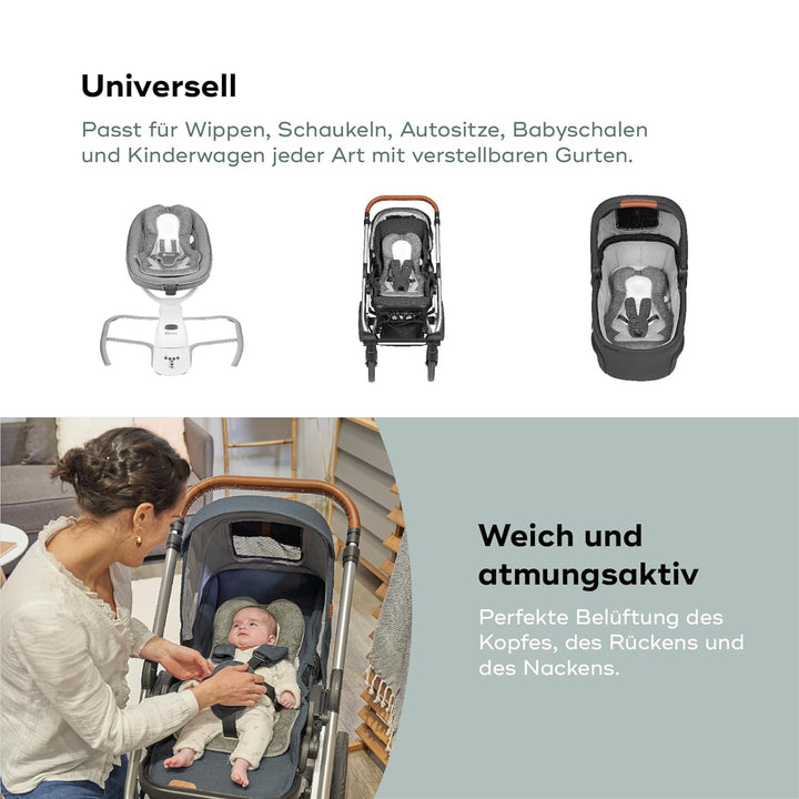 Babymoov Cosymorpho Smokey Sitzverkleinerer, universell einsetzbar in Kinderwagen, Autositzen, Babyw