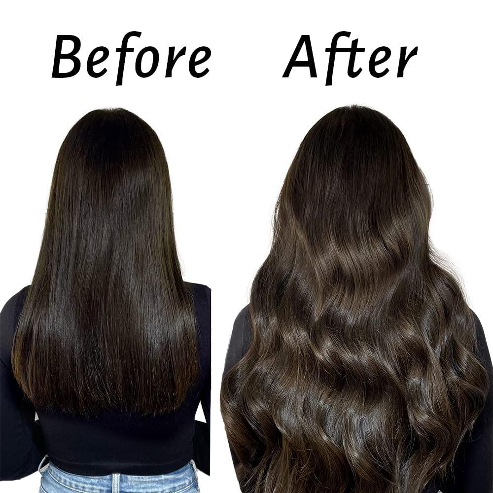 HotLulana Tape In Extensions Echthaar 100% Natural Real Hair Extensions Tape Chestnut Brown Real Hai