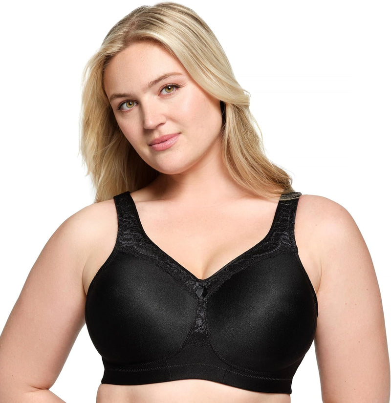 Glamorise Damen Full Coverage Bra 75B Schwarz, 75B Schwarz