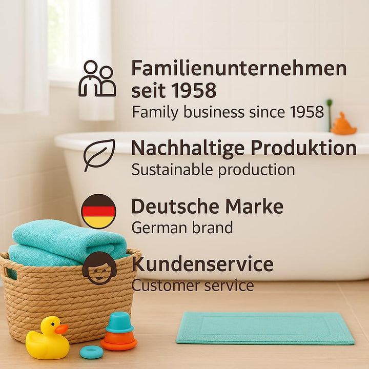 Betz Badvorleger Premium 10 Stück 50×70 cm – Badematte aus 100% Baumwolle (ca. 650 g/m²), saugstark