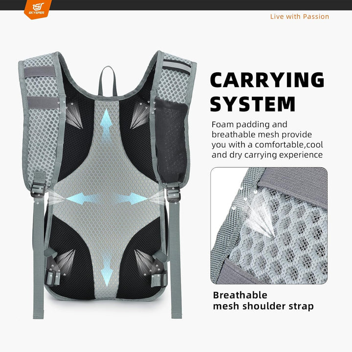 SKYSPER Wanderrucksack 15L Rucksack Klein Tagesrucksack Trekkingrucksack Travel Daypack Wandern Ruck