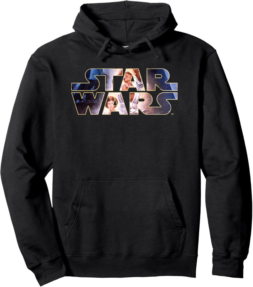 Star Wars Classic Movie Poster Luke Leia Inner Logo Pullover Hoodie