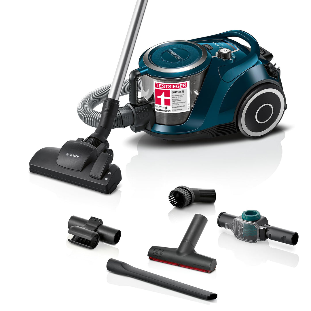 Bosch Staubsauger beutellos Serie 6 ProFamily BGC41XFMLY, ideal für Allergiker, Hygiene-Filter, 10 J