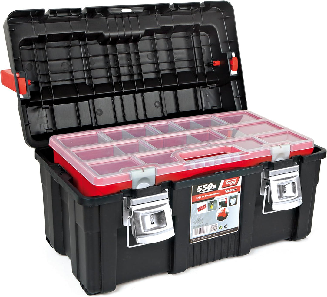 Tayg 171000 Werkzeugkasten aus Kunststoff-Aluminium Nr.550-E Werkzeugkasten 550-E, Werkzeugkasten 55