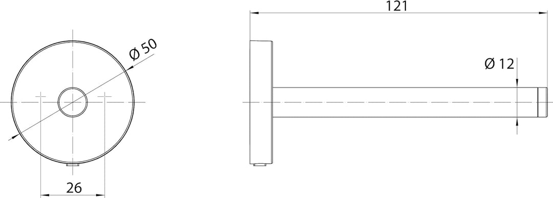Emco Round Reservepapierhalter, 4305, Farbe: weiss, 60 x 60 x 130, Weiss