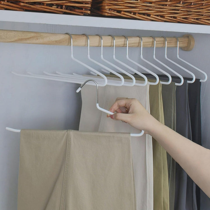 Hangerman Hosenbügel mit offenem Ende, Metall, für Hosen, Jeans, Schals, Handtücher, platzsparend, r