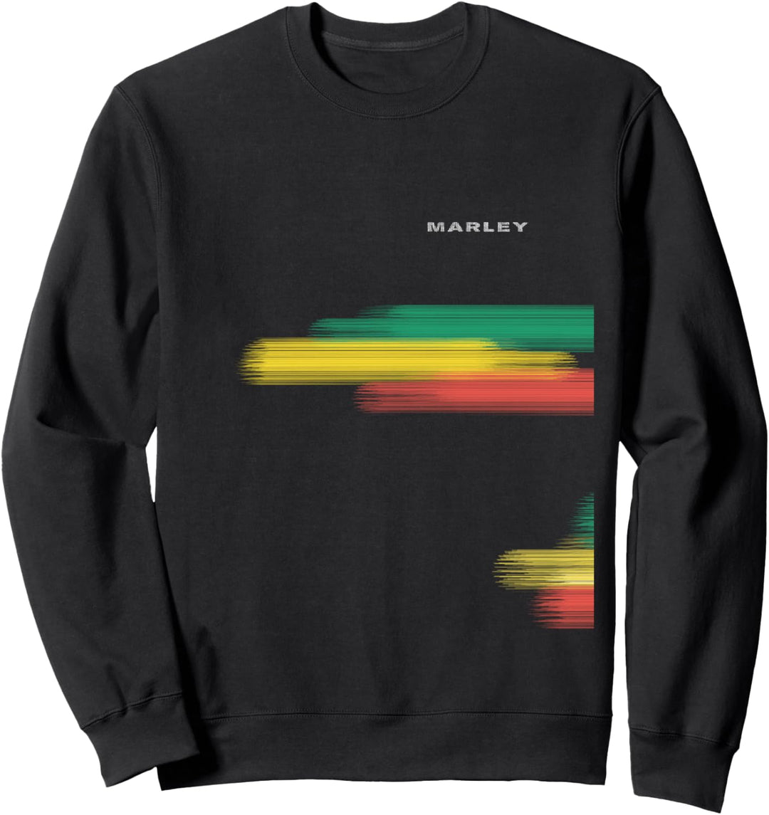 Bob Marley Offizielle Rasta Splatter Stripes Sweatshirt