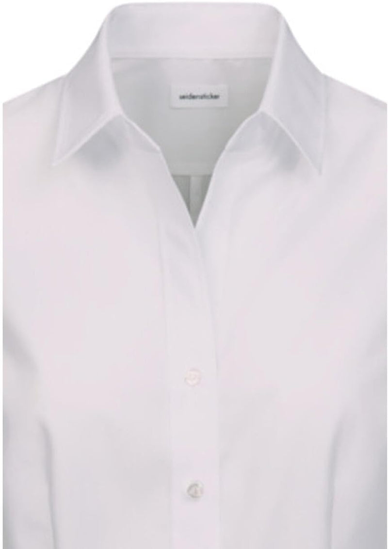 Seidensticker Damen Bluse - City Bluse - Hemdbluse - Slim Fit - Kurzarm - Uni - Stretch 32 Weiss, 32