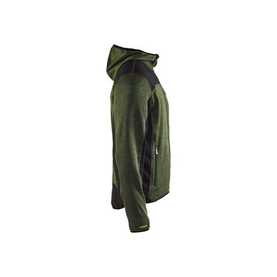 Blakläder Strickjacke mit Softshell-Verstärkungen, 1 Stück, Grösse: XL, militär-grün/schwarz, 493021