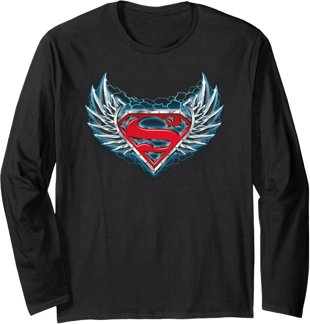 Superman Steel Wings Logo Langarmshirt