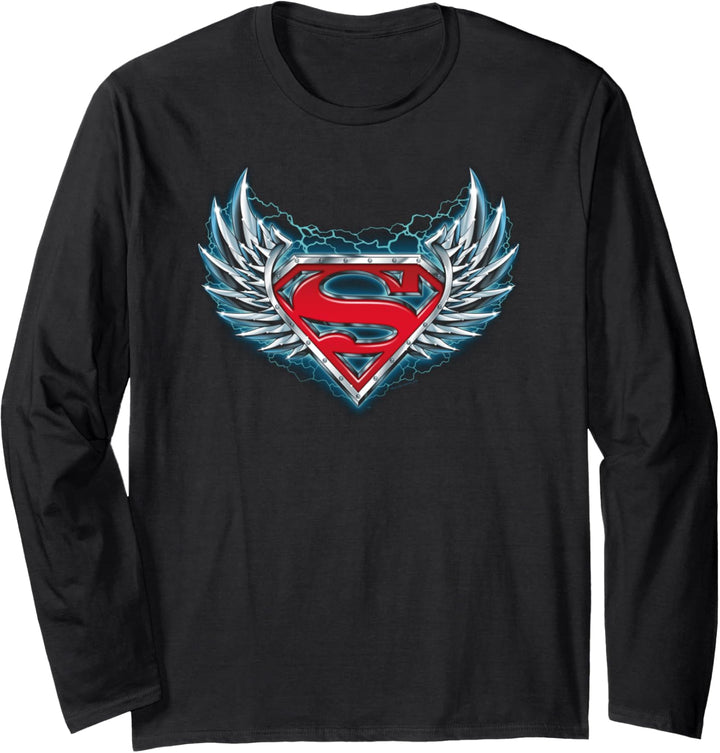 Superman Steel Wings Logo Langarmshirt