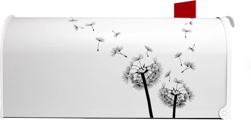 banjado® Amerikanischer Briefkasten - US Mailbox/Letterbox mit Motiv Pusteblume 2 51x22x17cm - Postk