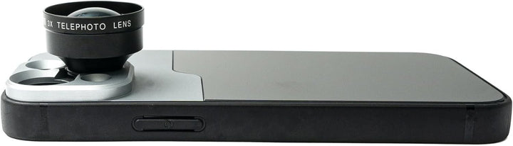 SYSTEM-S Zoom Linse 3X Tele Objektiv Filter mit Hülle in Schwarz für iPhone 13 Mini