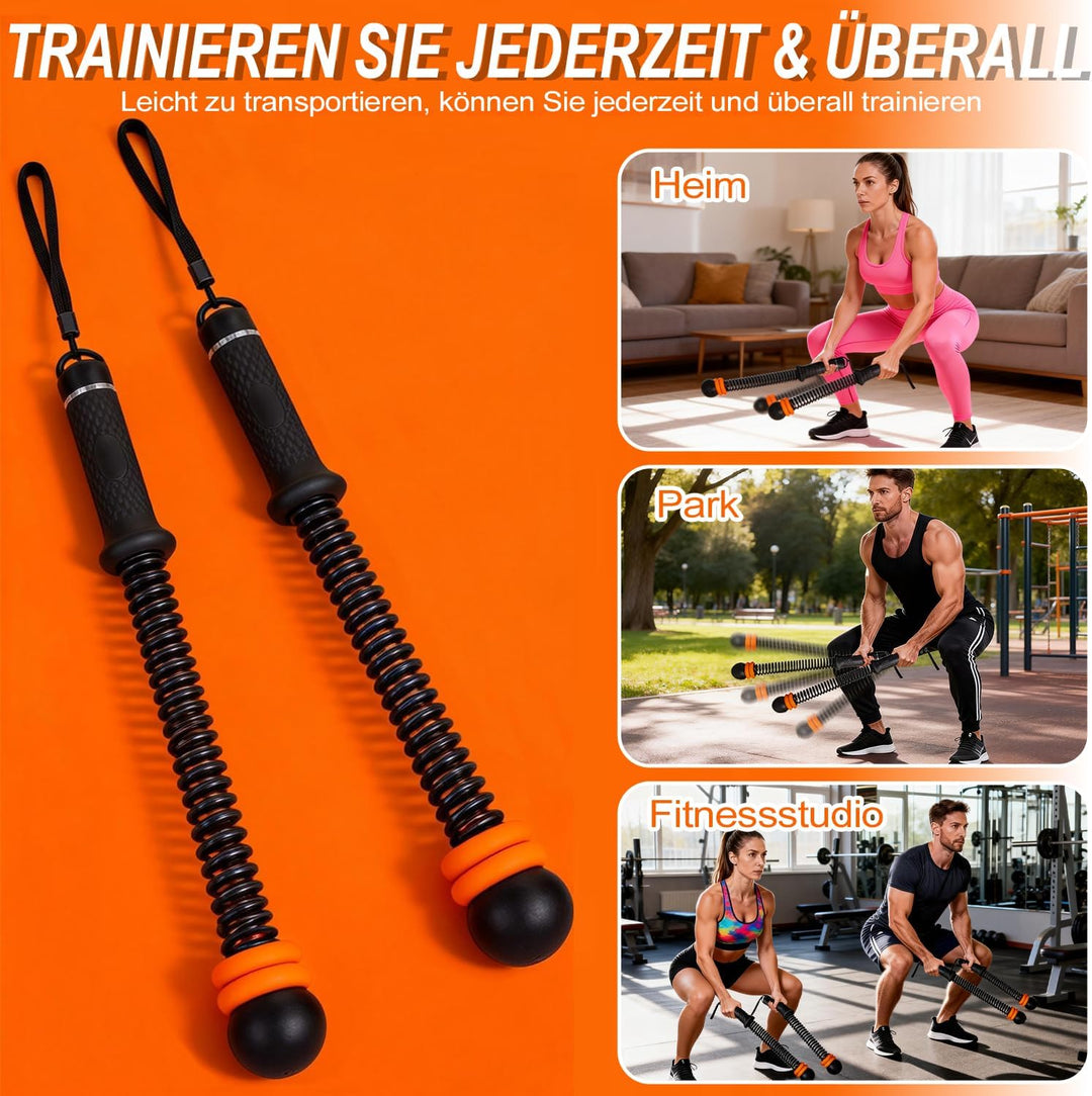 2026 Verstellbares Ropeless Battle Rope, Battle Rope Ohne Seil mit Tragetasche & Übungsanleitung, Ge