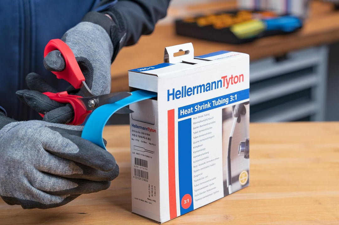 HellermannTyton - Schrumpfschlauch 2:1, 12,7/6,4 schwarz