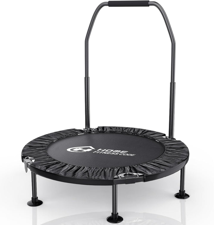 Faltbares Mini-Fitness-Trampolin-Rebounder für Erwachsene und Kinder, 150 kg Kapazität, rutschfester
