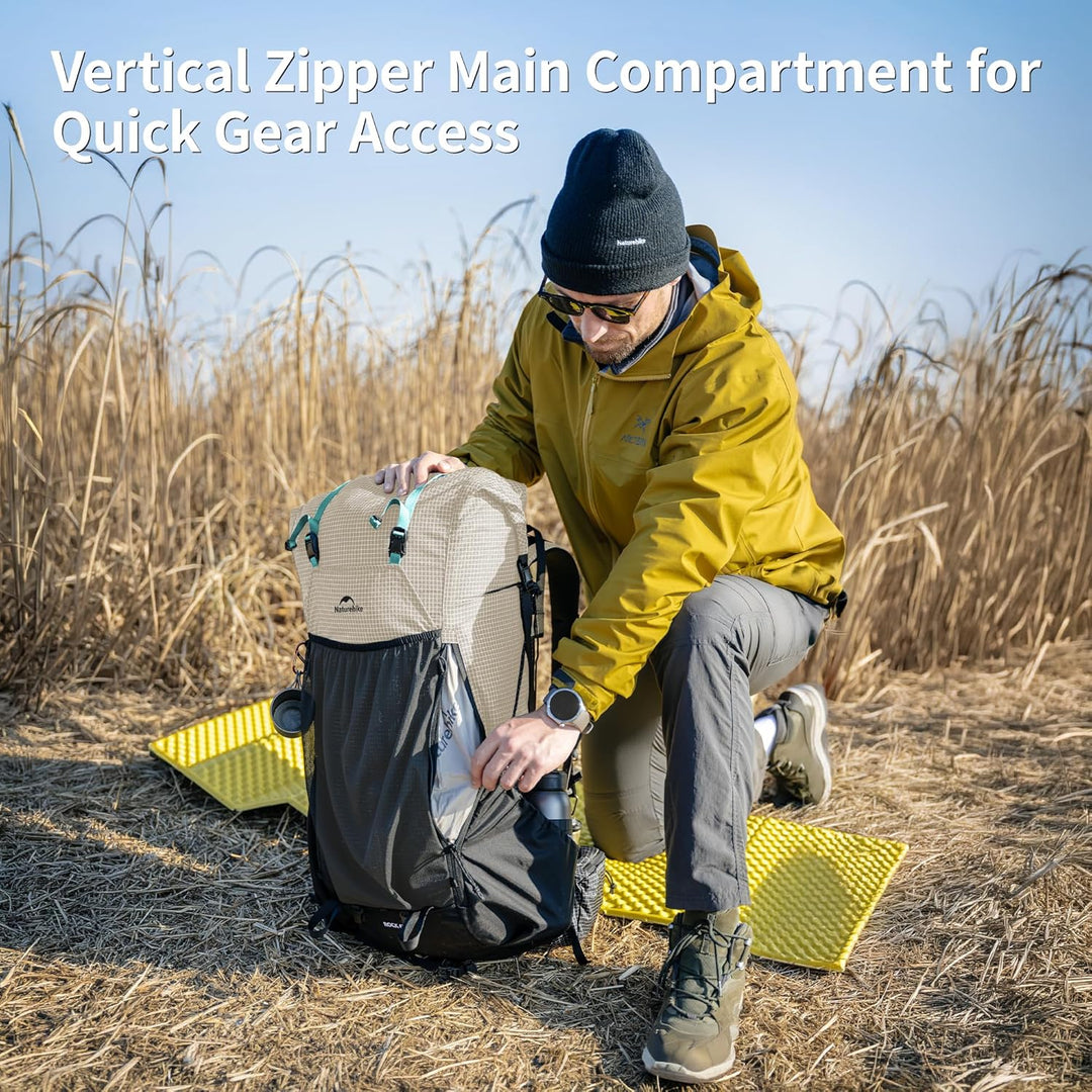 Naturehike Rock 2.0 Upgraded 30L Rucksack Interner Rahmen Wanderrucksack Herren Damen mit Regenhülle