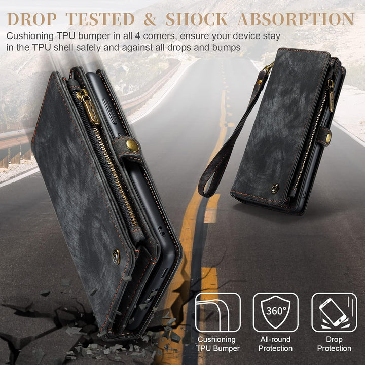 UFinetech Abnehmbar Samsung Galaxy S20 FE Hülle Tasche Handy Leder TPU Kartenfach Flip Magnetisch Re