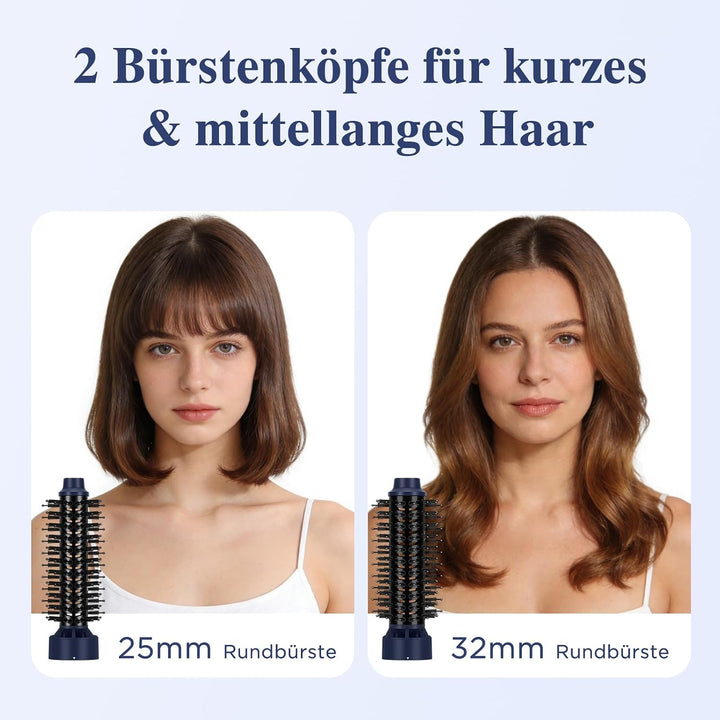 PARWIN PRO BEAUTY 3 in 1 Warmluftbürste, Hairstyler, Föhnbürste zum Stylen in One Step, Schnelles Vo