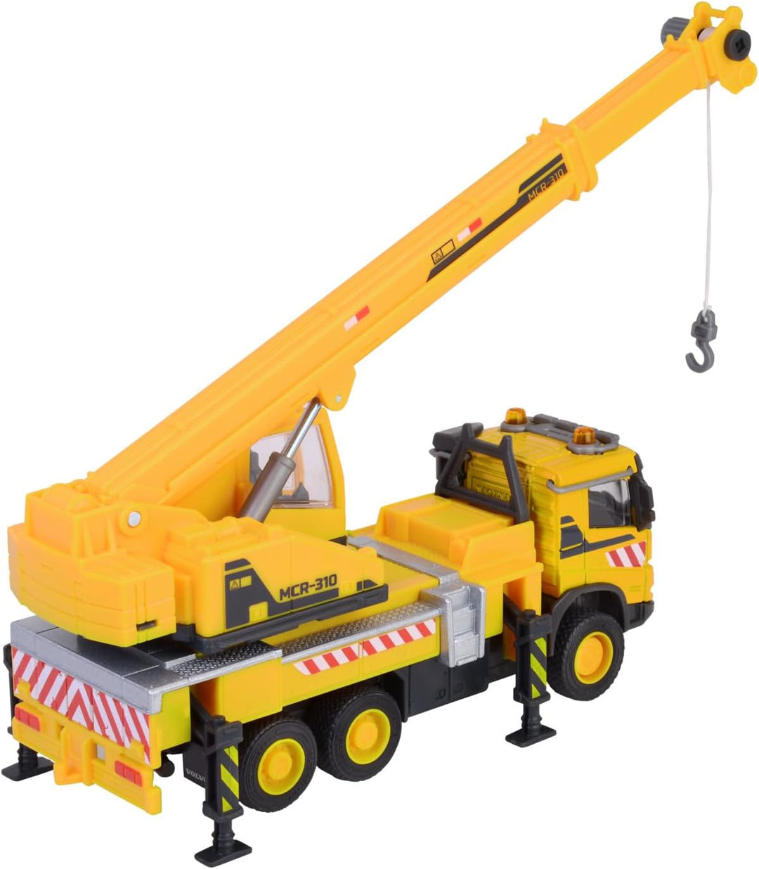 Majorette Kranwagen Volvo FMX Truck Crane (22 cm) - grosses Baustellenfahrzeug mit ausfahrbarem Kran
