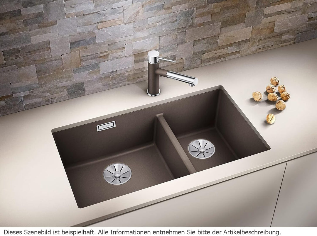 BLANCO SUBLINE 430/270-U | SILGRANIT schwarz | Einbauart: Unterbau | Hauptbecken links | ohne Ablauf