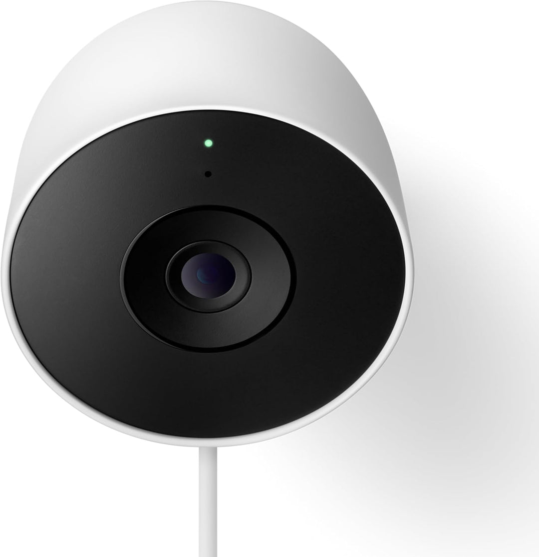 Google Nest Cam (Outdoor, mit Kabel, 2. Generation) – Sicherheitskamera für den Aussenbereich mit 2K