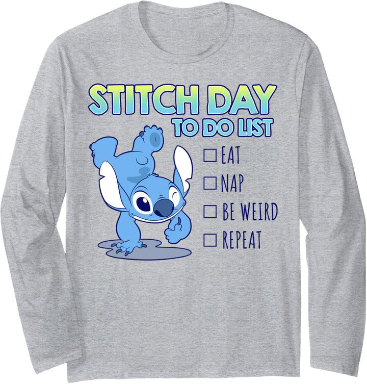Disney Lilo & Stitch 626 Stitch Day To Do List Langarmshirt