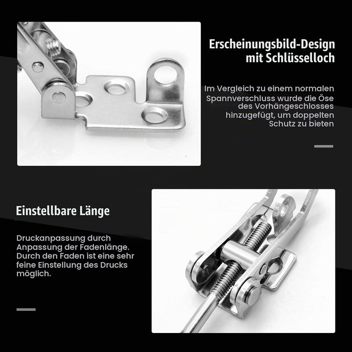 TONAUP Spannverschluss Edelstahl Set, 6 Stück M5 Klein Kniehebelspanner Kistenverschluss, Verstellba