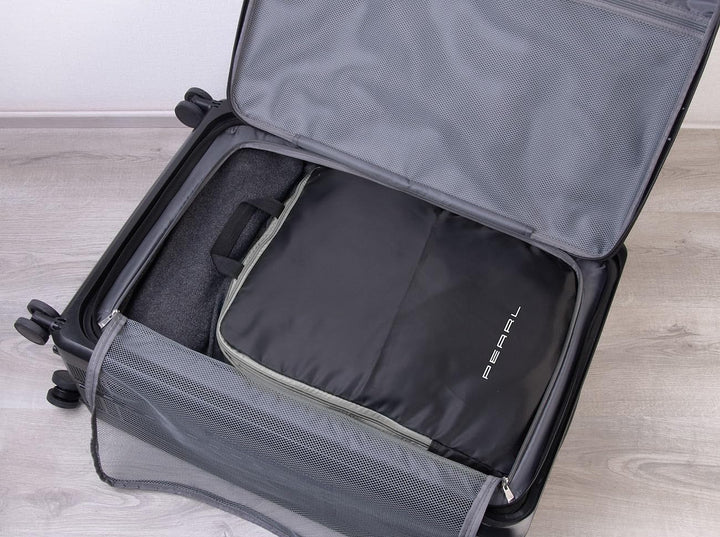 PEARL Packtaschen für Koffer: 4er-Set Kompressions-Packtasche für Handgepäck, Grösse XL, 45x37x8 cm