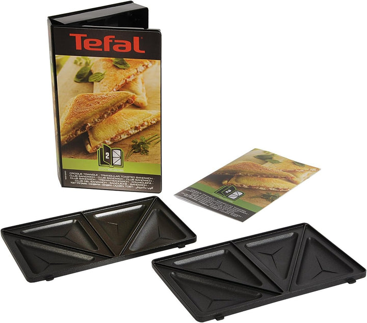 Tefal XA800212 Collection Set Snack Sandwich-Platte, dreieckig, Rezeptbuch mit 4,4 x 15,5 x 24,2 cm