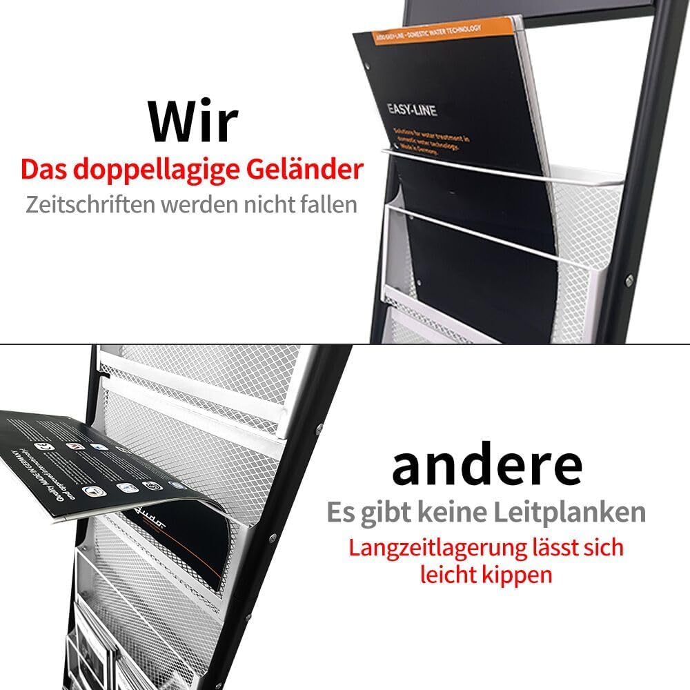 BPT Prospekthalter Prospektständer Zeitungsständer Literaturhalter Anzeige Schrägsteller, Buchstände