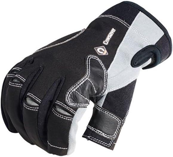 Crewsaver DREI Finger Handschuhe 2023 - Schwarz XS, S