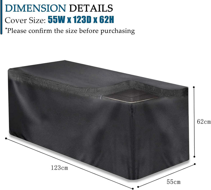 Abdeckung für Aufbewahrungsboxen, gartenbox Abdeckung, Kissenbox Abdeckung Auflagenbox Schutzhülle,
