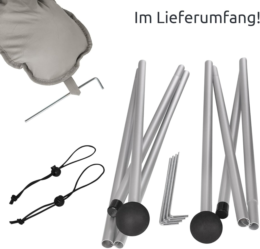 your GEAR Cameo Beach Shelter 3 x 3 m - XXL Strandmuschel, Sonnensegel, UV 50+ Sonnenschutz, Strandz
