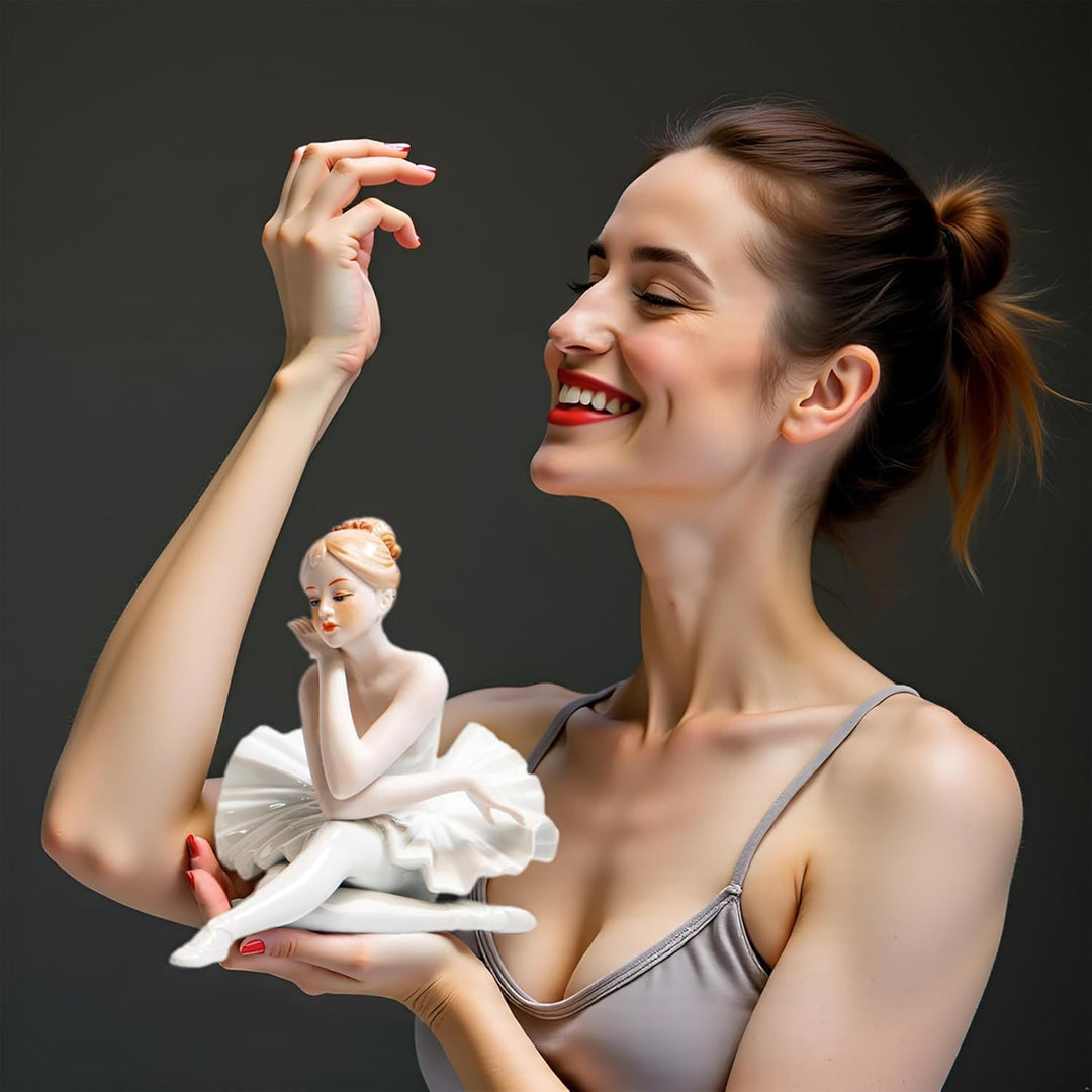 MTME ???? Porzellanfiguren Balletttänzerinnen Haltung D, Skulptur, Skulptur, Heimdekoration (Ornamen