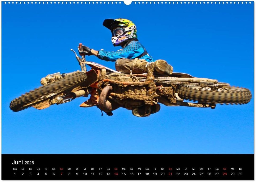 Motocross Kalender - Emotionen auf 2 Rädern (hochwertiger Premium Wandkalender 2026 DIN A2 quer), Ku