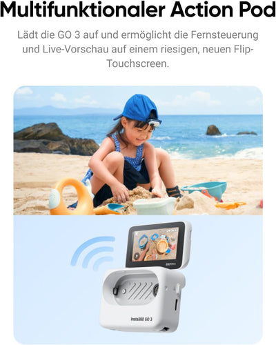 Insta360 GO 3 (64 GB) - Kleine & leichte Action-Kamera, tragbar & vielseitig, freihändige POVs, über