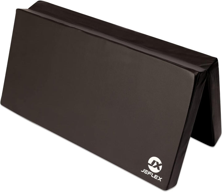 Jeflex - schwarze klappbare Weichbodenmatte & Turnmatte 100 x 100 x 8 cm MADE IN GERMANY/faltbare Gy