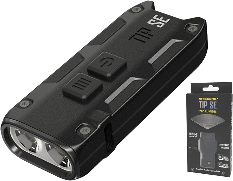 Nitecore Tip SE – Mini-Taschenlampe – 700 Lumen LED – wiederaufladbar USB C – Schlüsselanhänger – wa