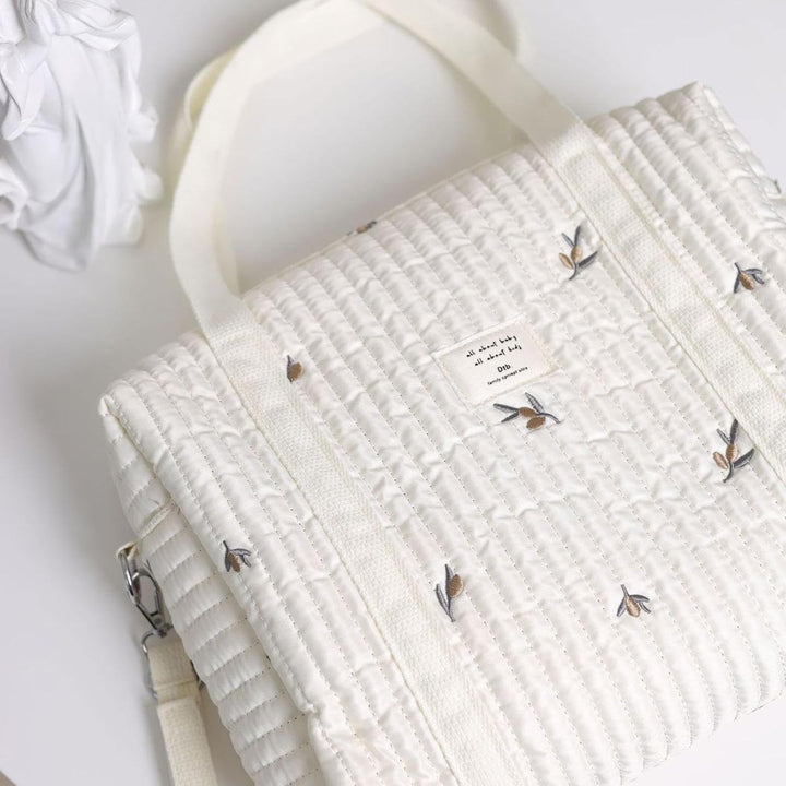 Baby Wickeltasche, Wickeltasche Tragetasche, Grosse Kapazität Baumwolle Wickeltasche für Kinderwagen