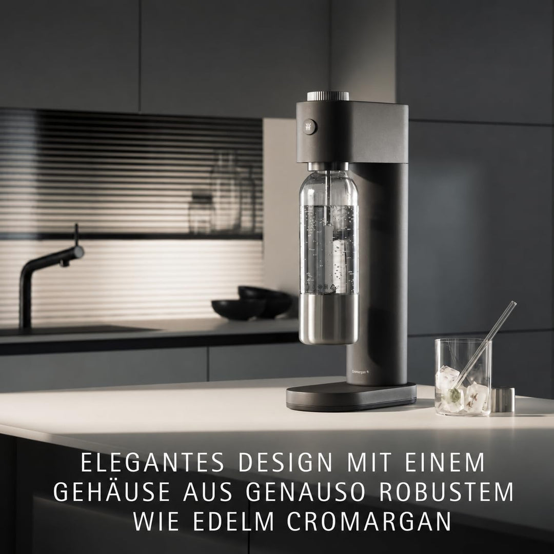 WMF Element One Wassersprudler – vollautomatische Edelstahl Sprudelmaschine mit 3 Graden, platzspare